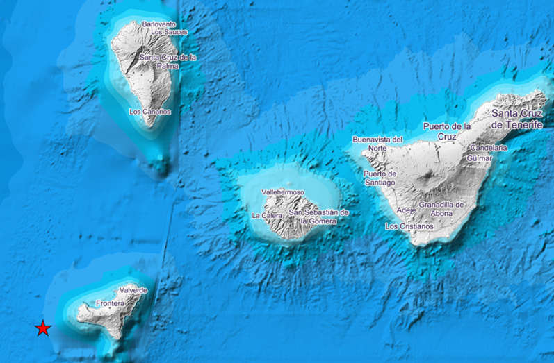 El movimiento se ha localizado al oeste del faro de Orchilla (Foto TA)